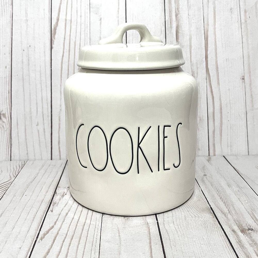 Rae Dunn Artesan Collection by Magenta Ceramic "Cookies" Jar w/ Lid